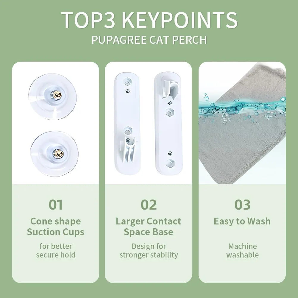 Cozy Cat Hammock - Durable Hanging Bed for Cats and Kittens, Space-Saving Design, Easy to Install