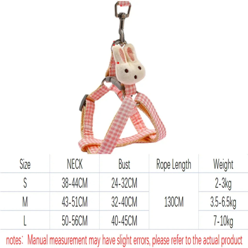 Small Dog or Cat Harness Leash, Quick Release Nylon Straps, Anti Pull Lanyard Accessories