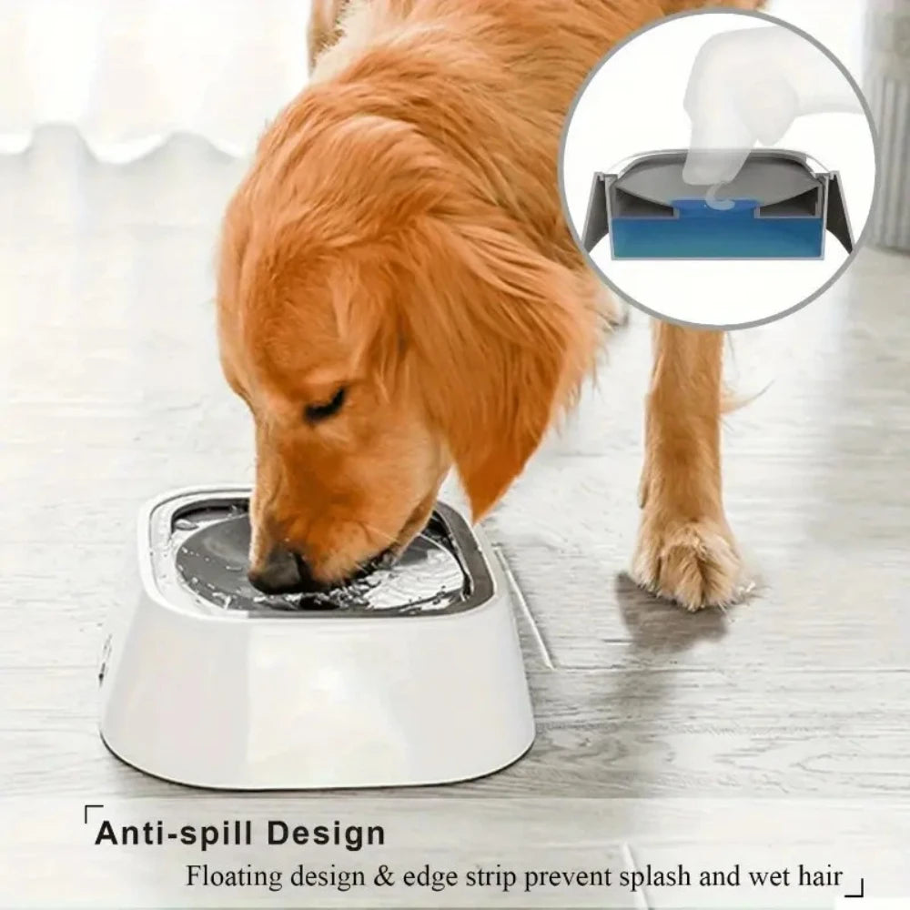 Non-Slip Floating Spill-Proof Travel Dog Bowl with Filter for Pets - Portable Water & Food Dish