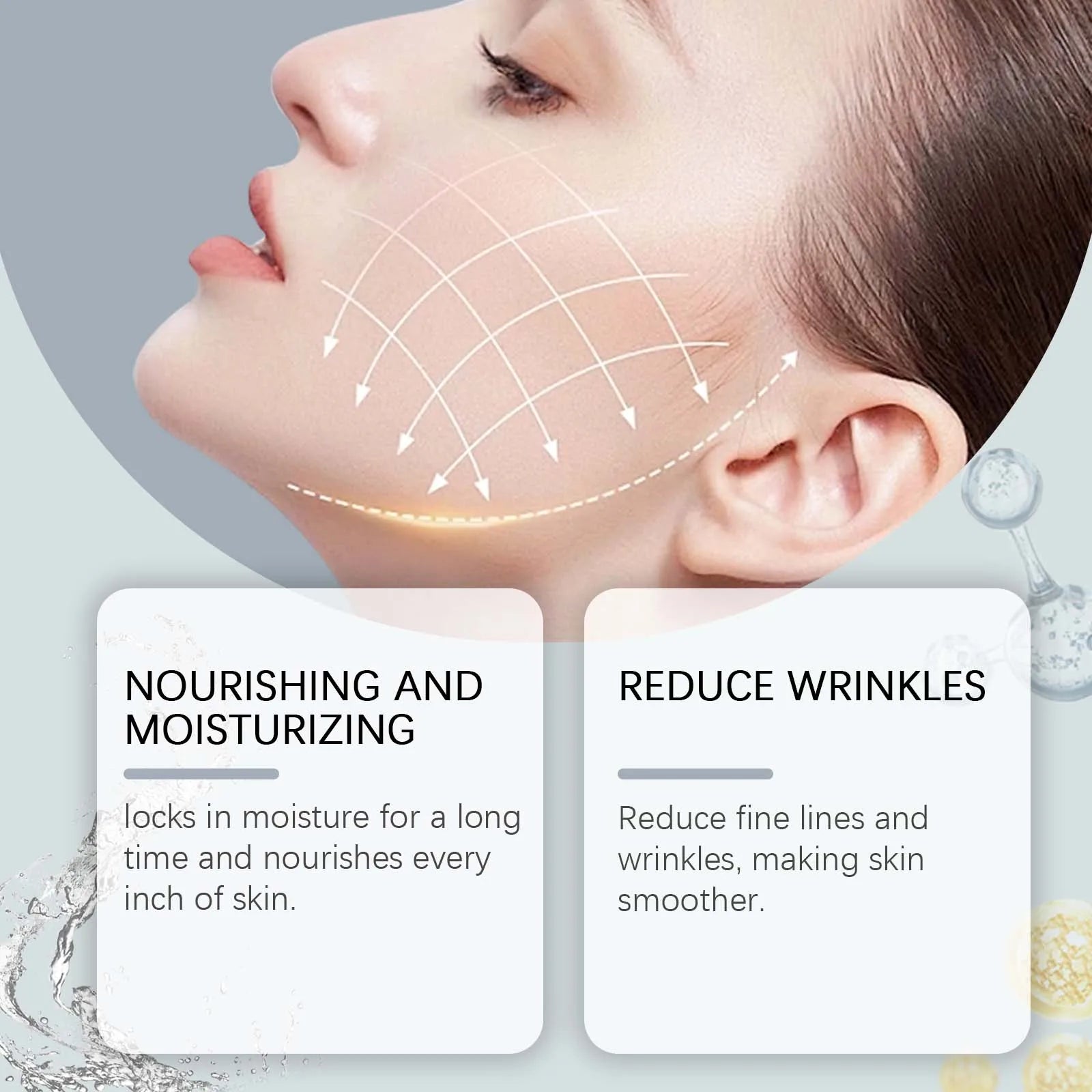 Collagen Absorbable Moisturizing Mask Overnight Lifting, Wrinkle Smoothing, Hydrating Facial Mask