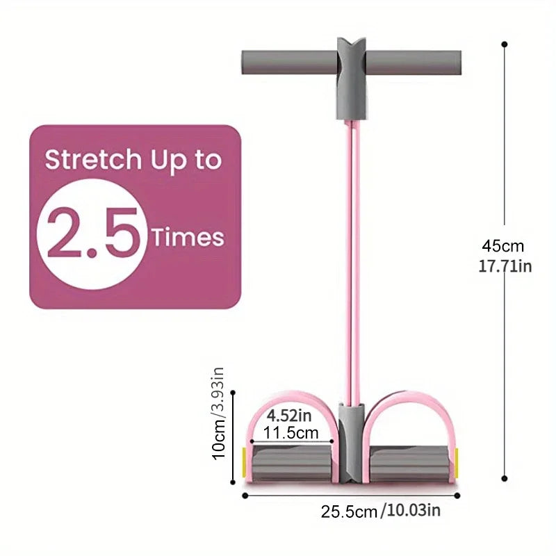 Adjustable Resistance Band Foot Pedal Home Gym Equipment for Waist, Leg, Arm, Full Body Training