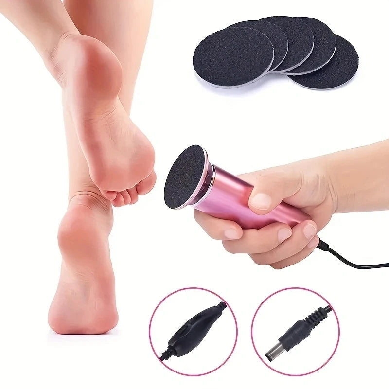 Electronic foot file pedicure sander for removing dead skin and calluses 60pcs replacement sandpaper disc