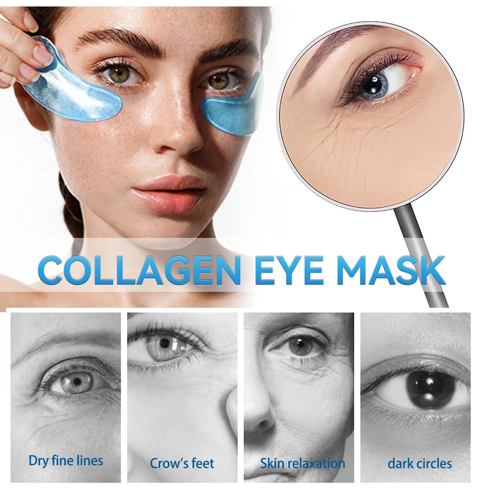 EELHOE Collagen Eye Mask Lightens Dark Circles, Hydrates, Moisturizes, Lifts