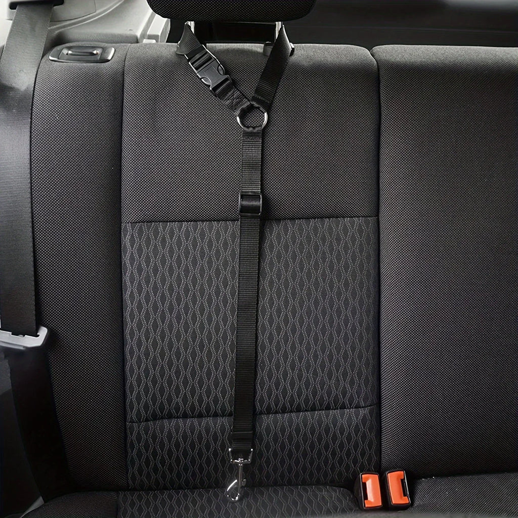 Pet car seat belts, dog and cat car leash, rear seat, retractable. Make your pet safer!