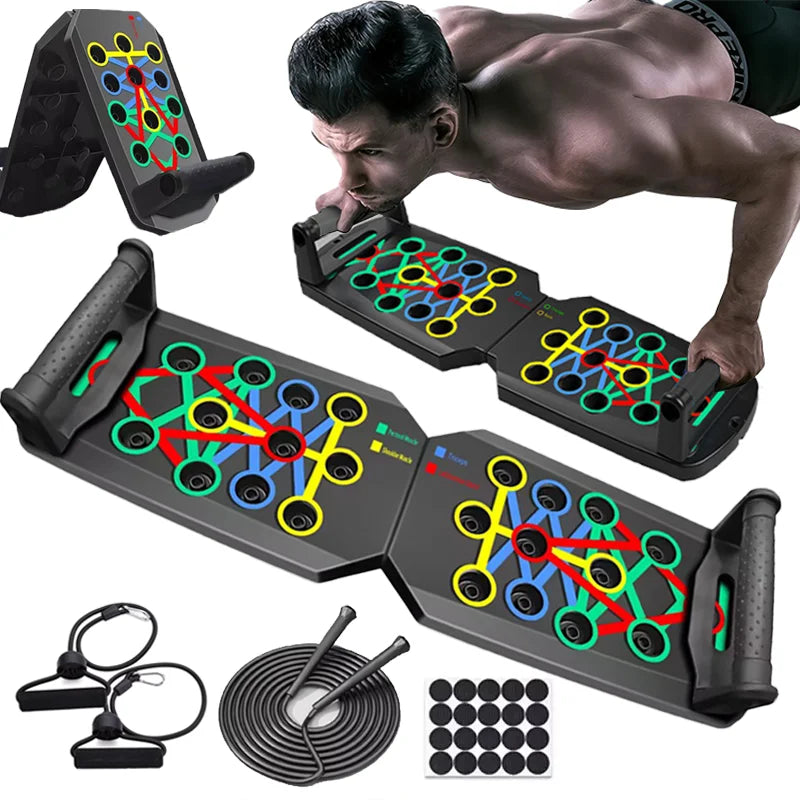 Push-up Board Set Portable/Foldable Multifunctional Fitness Equipment For Chest Abdomen Arms/Back