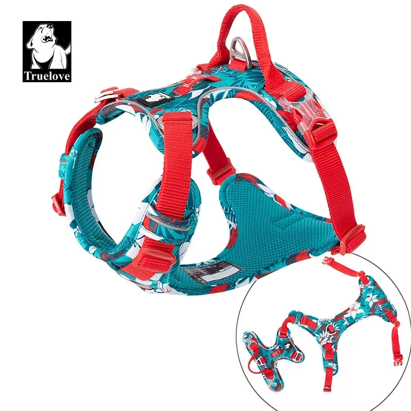 Truelove Pet Dog Harness Camouflage Reflective Nylon Easy to Adjust