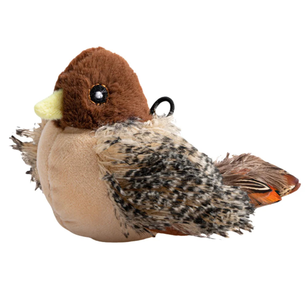 Interactive Flappy Bird Plush Cat Toy Electric Squeaky, Simulated, Chirping Bird