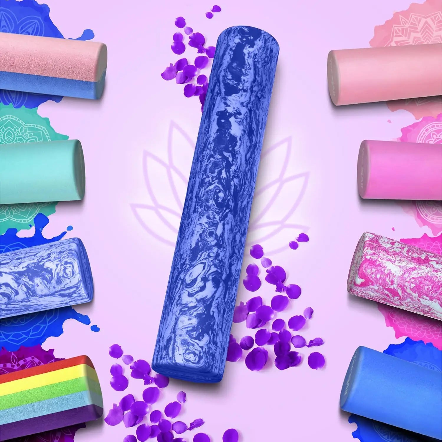 EVA Firm Foam Roller for Back - Round Back Roller for Exercise, Yoga & Pilates