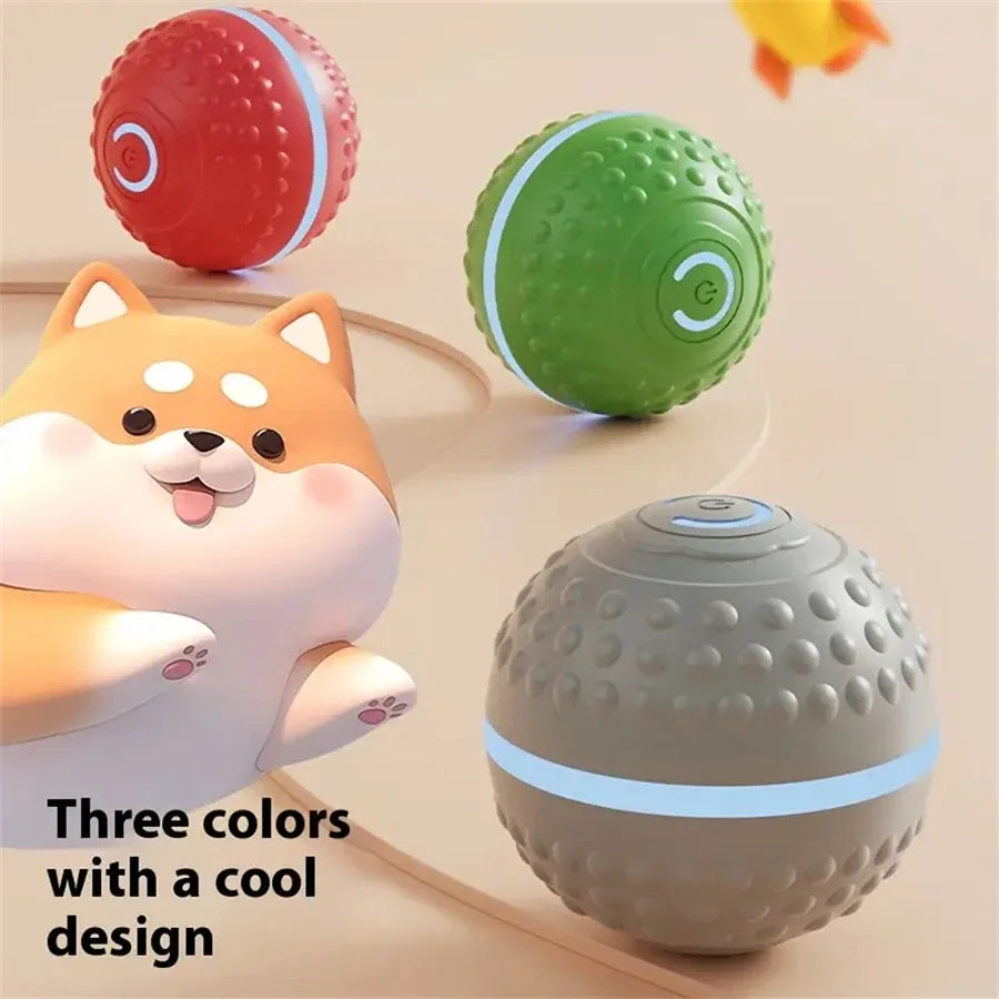 Smart Dog Toy Ball Automatic Interactive Electronic Rolling USB Rechargeable Chew Toy