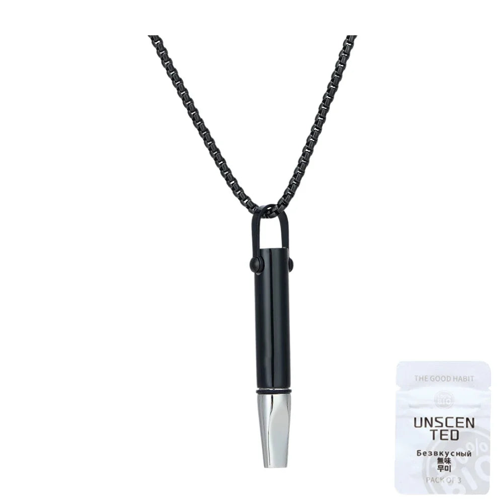 Auxiliary Yoga Meditation Necklace With Built-in Cotton Core Increases Breathing Resistance