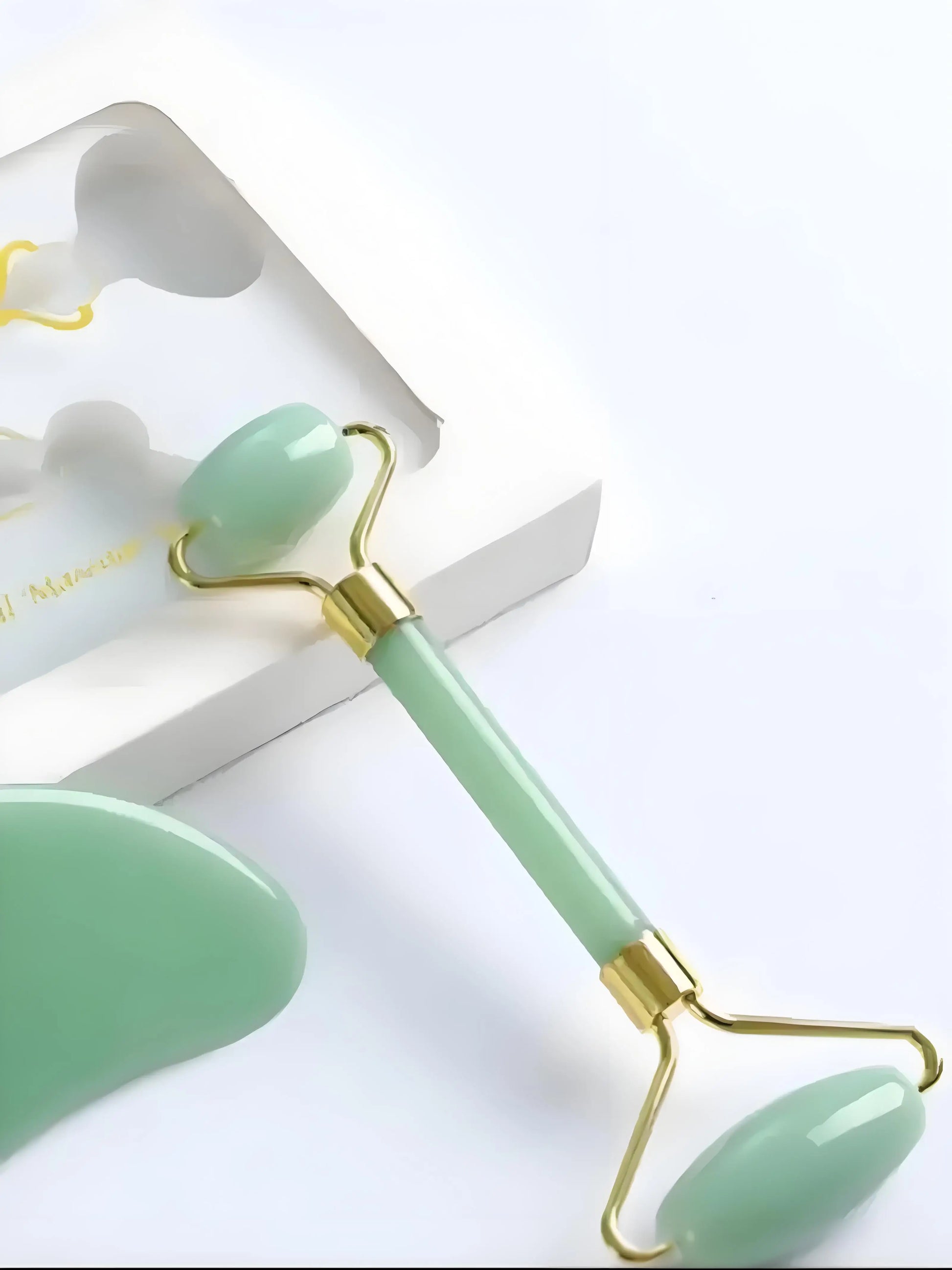 Jade Roller & Gua Sha Set - Dual Head Facial Massage Tools for Skin Care
