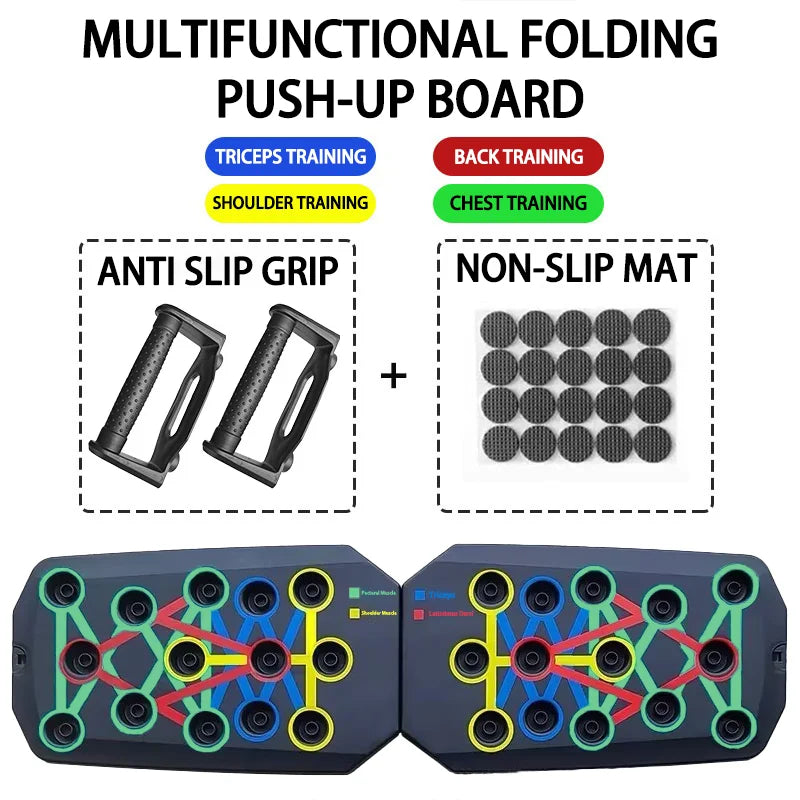Push-up Board Set Portable/Foldable Multifunctional Fitness Equipment For Chest Abdomen Arms/Back