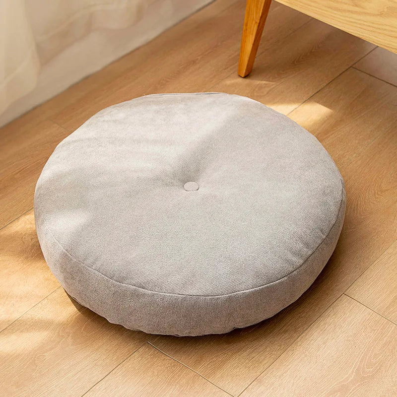 Floor Seat Pillow Solid Color Suitable for Meditation, Yoga, Round Seat Pads Cushion