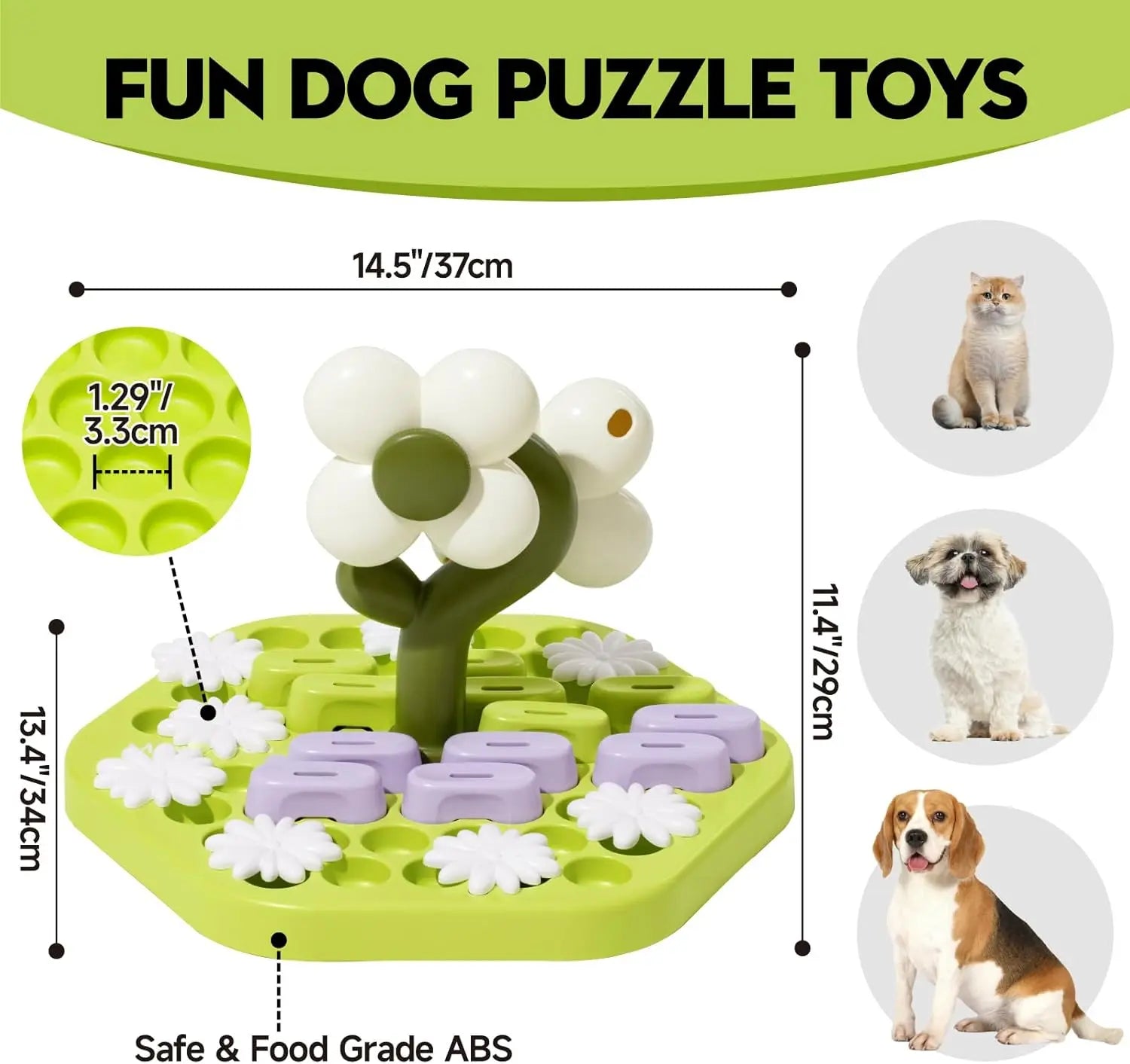 MEWOOFUN Level 4 Dog Puzzle Toy Enrichment for Dogs, IQ Training, Slow Feeder, Interactive