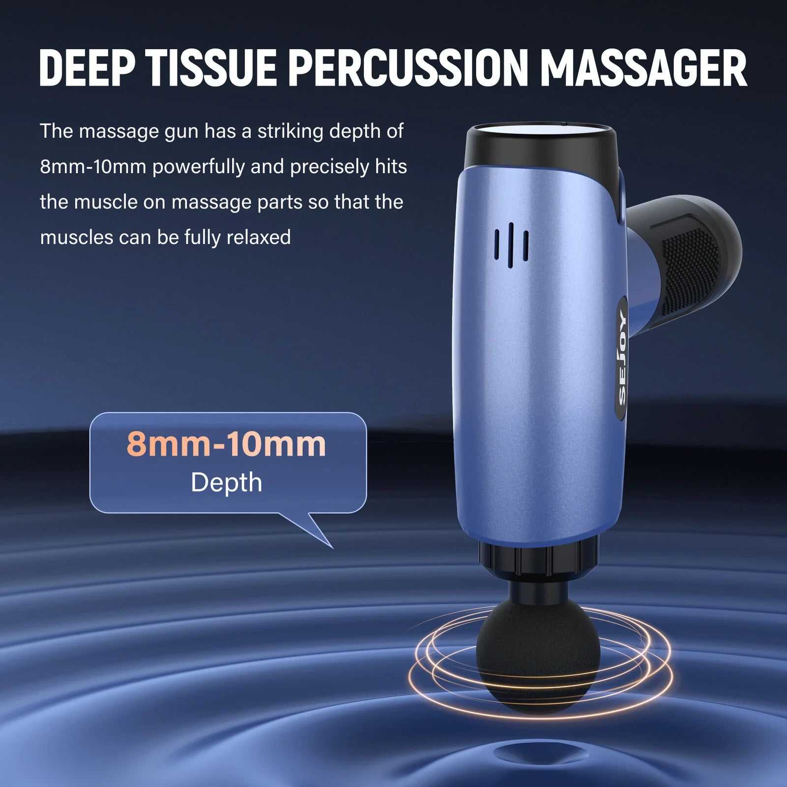Sejoy 30 speeds Massage Gun, Percussion Massager, Deep Tissue Muscle Vibrating Relaxation
