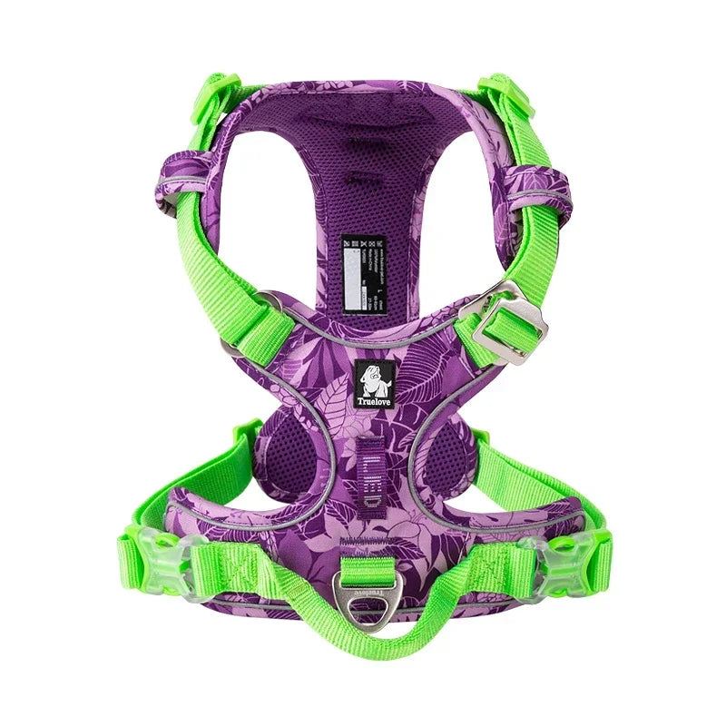 Truelove Pet Dog Harness Camouflage Reflective Nylon Easy to Adjust