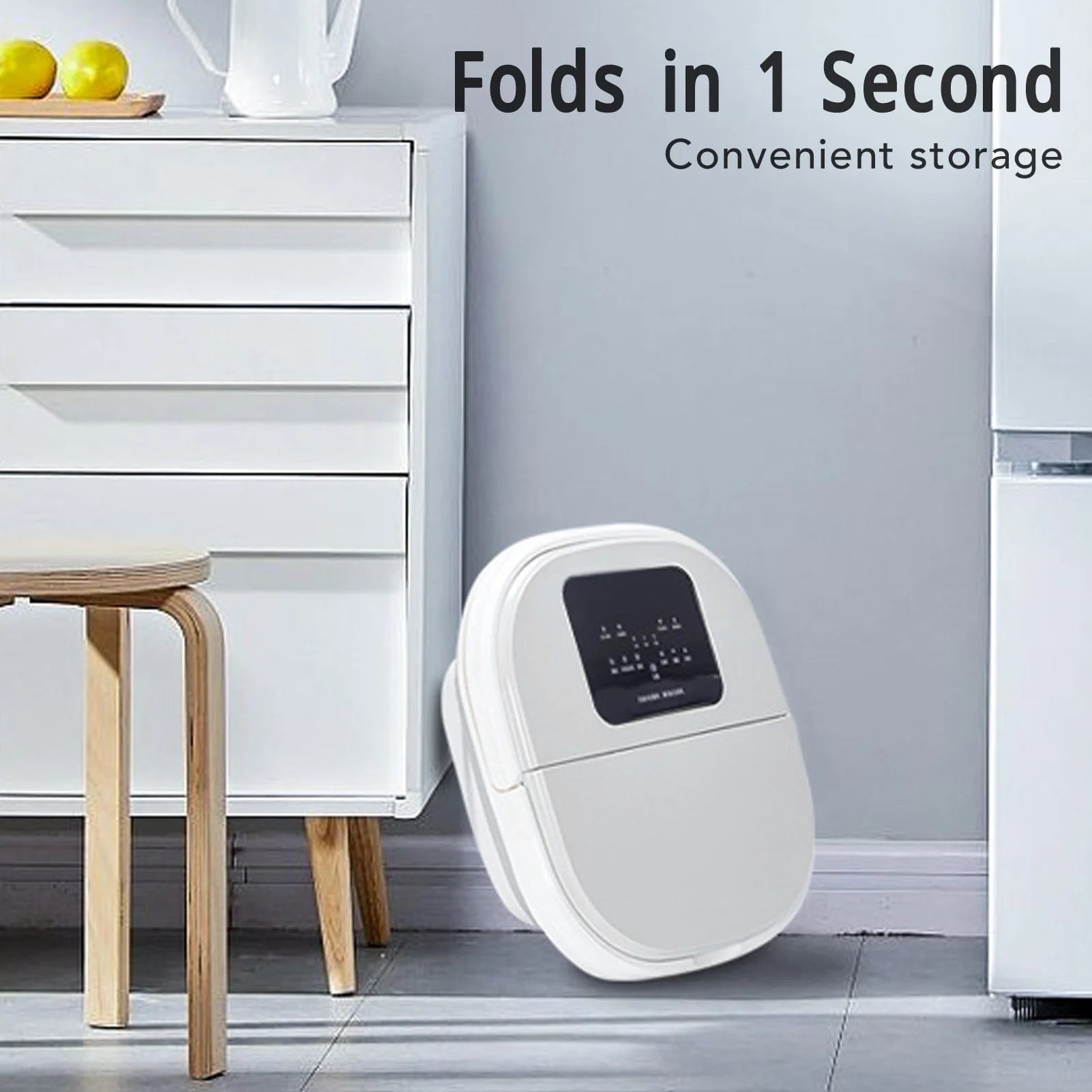 Foot Soak Tub Smart Foldable 420W 8L Large Capacity Heating Foot Massager with 8 Set Rollers
