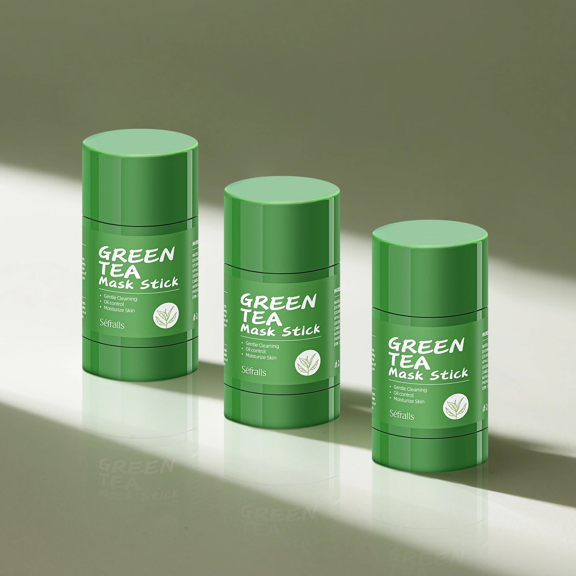 Séfralls Green Tea Solid Mask 40g cleanses pores, removes blackheads, moisturizes lightly