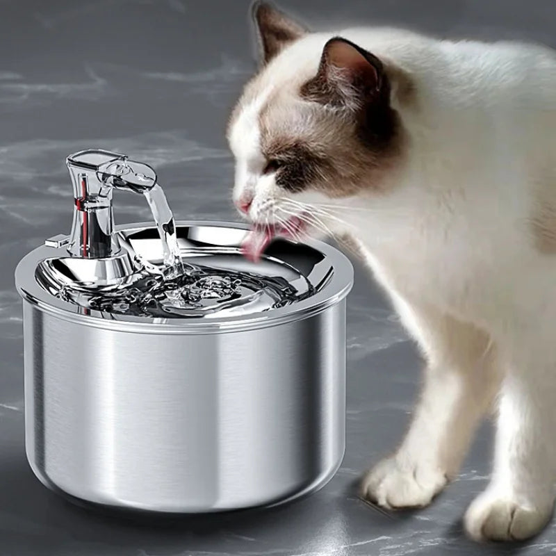 2L Stainless Steel pet water dispenser, Automatic  with optional sensor and Filtration System