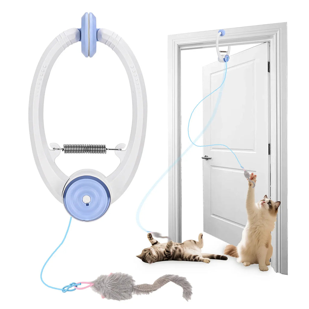 Electric Door Hanging Interactive Cat Toy USB Rechargeable Self Play Retractable Toy