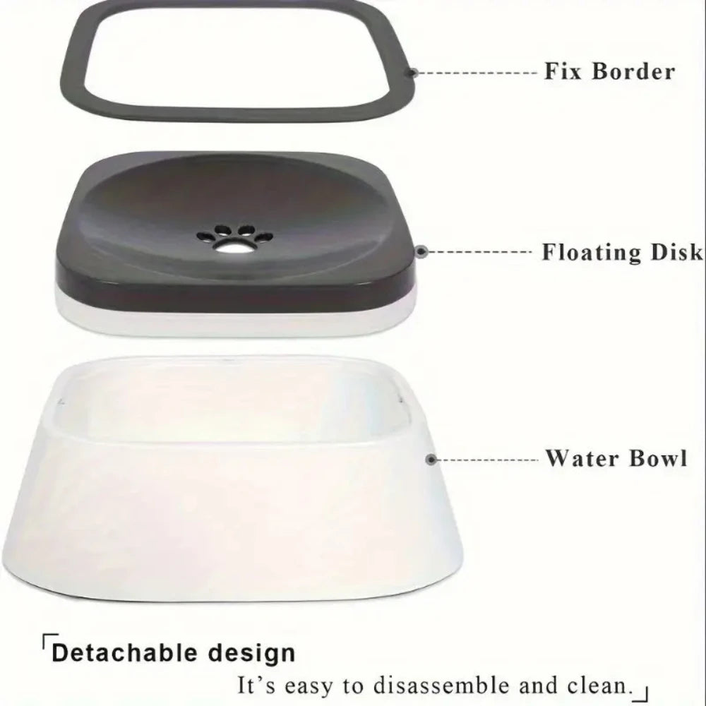 Non-Slip Floating Spill-Proof Travel Dog Bowl with Filter for Pets - Portable Water & Food Dish