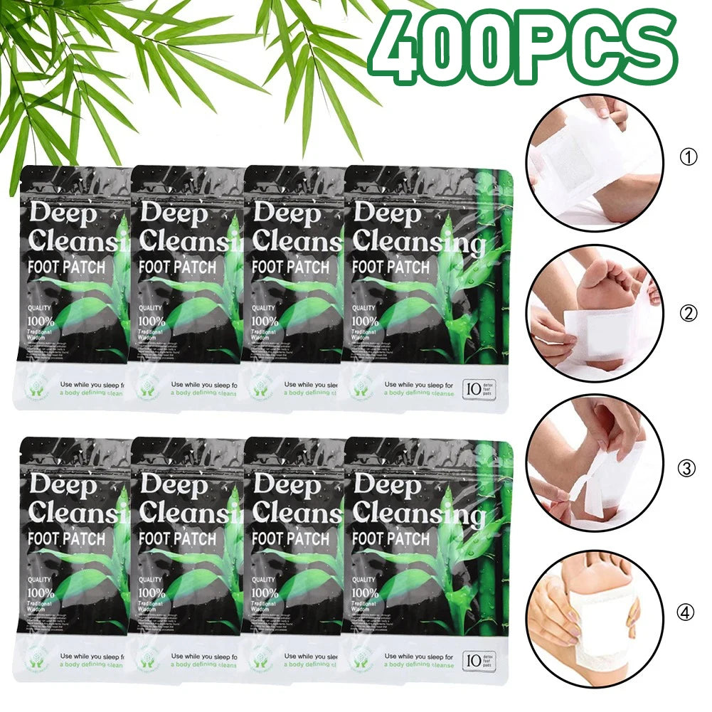 Detox Foot Patches Natural Herbal Deep Cleansing, Toxins Cleansing, Relieve Stress, Help Sleeping