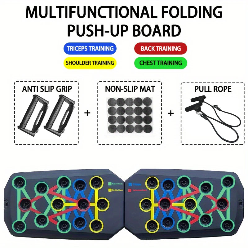 Push-up Board Set Portable/Foldable Multifunctional Fitness Equipment For Chest Abdomen Arms/Back