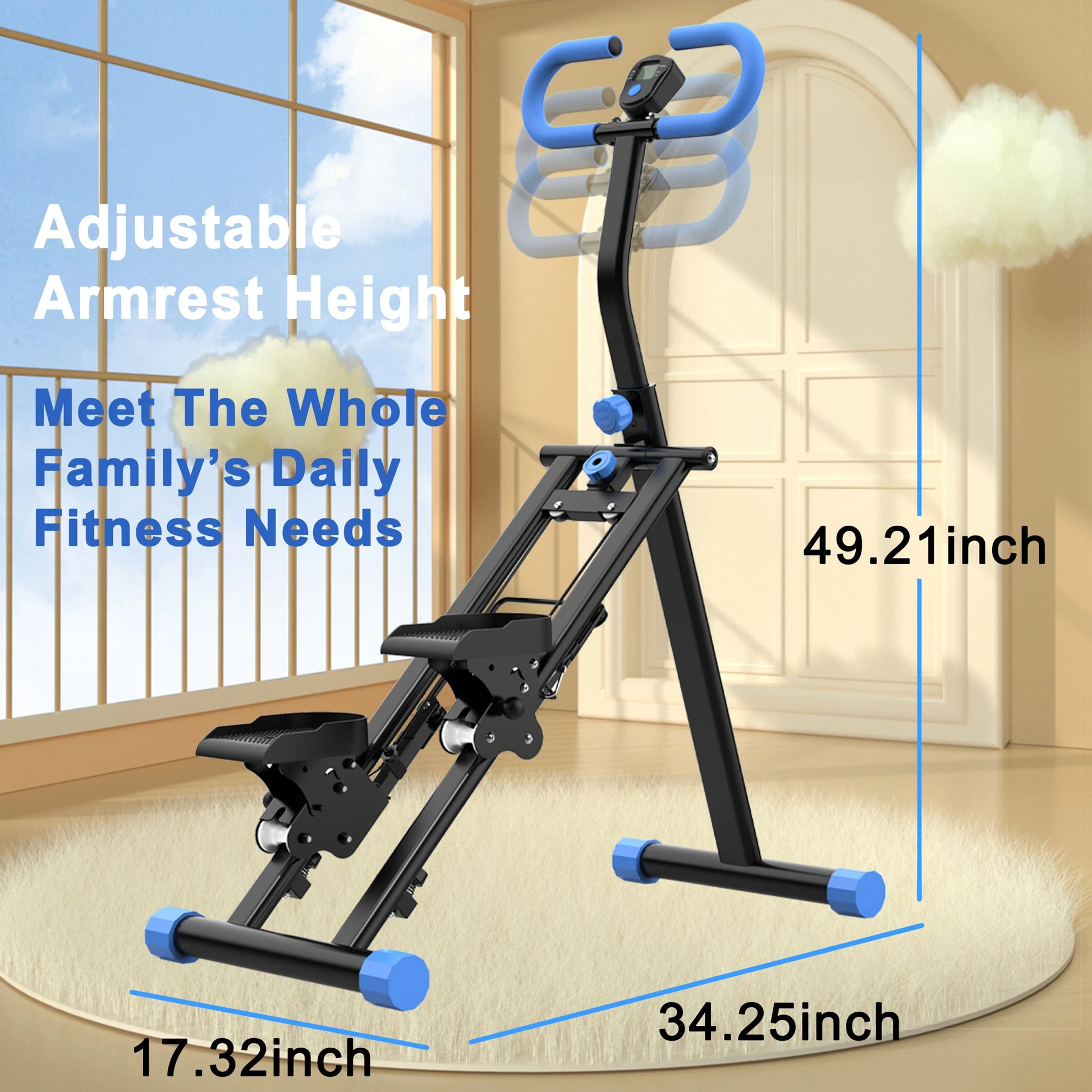 330lbs Stair Stepper Climber Machine with Handlebar - Upgrade Vertical Climber Workout Machine for Full-Body
