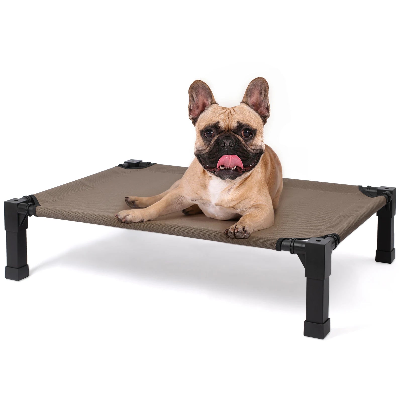 Elevated Dog Bed, Cooling Raised Pet Cot with Chew Proof Washable Breathable Mesh and Metal Frame