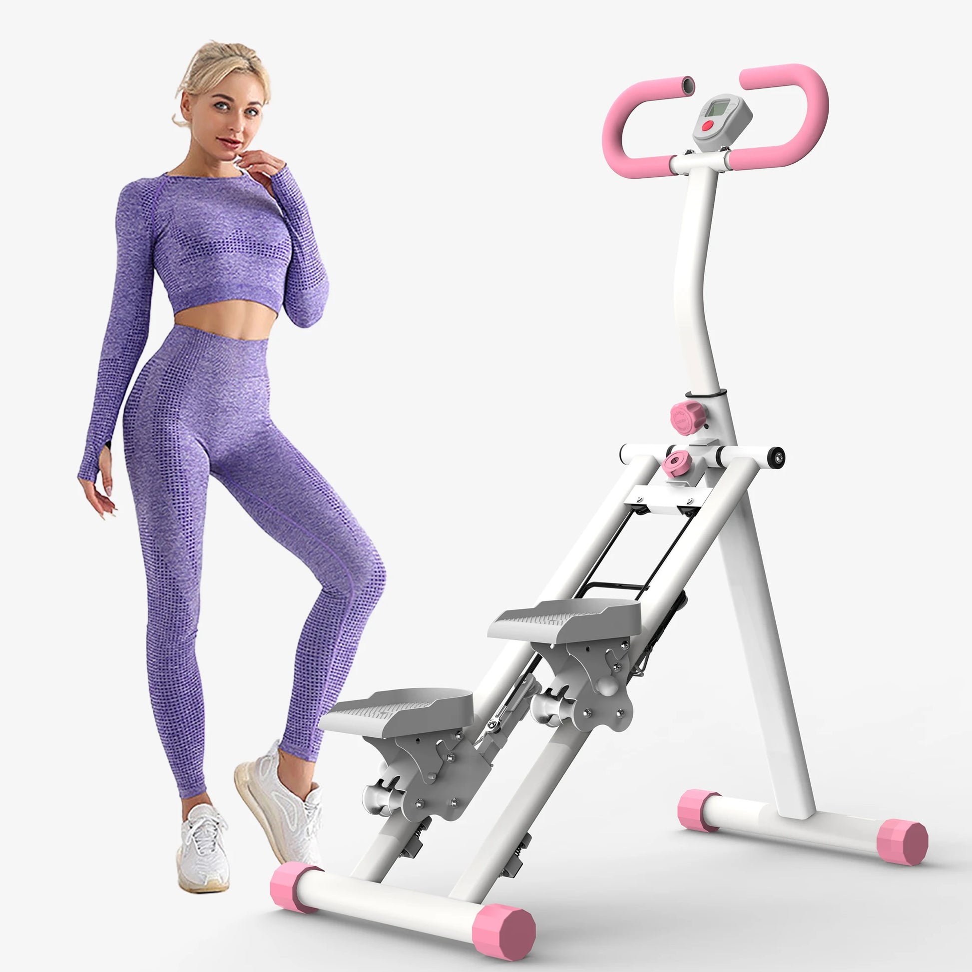 330lbs Stair Stepper Climber Machine with Handlebar - Upgrade Vertical Climber Workout Machine for Full-Body