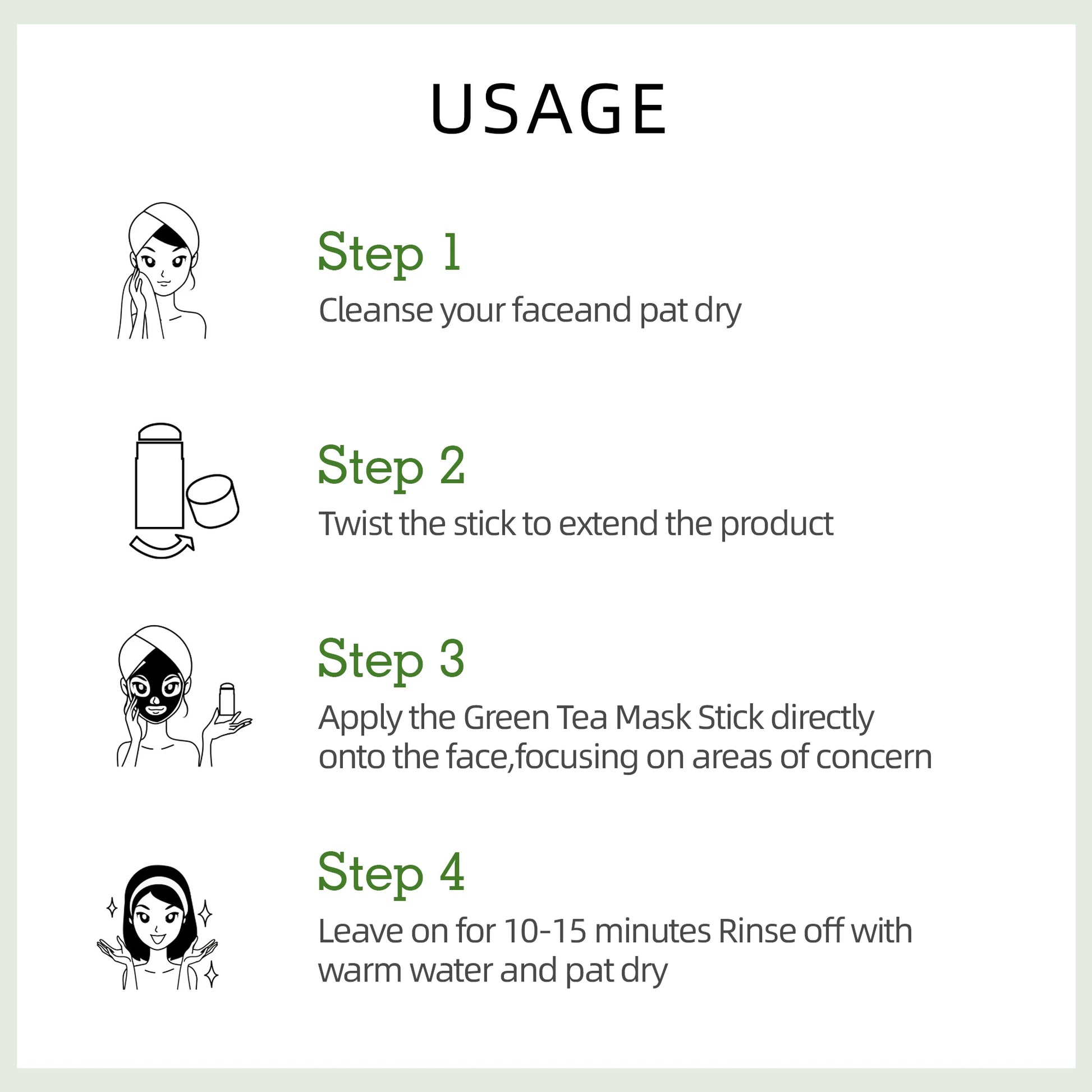 Séfralls Green Tea Solid Mask 40g cleanses pores, removes blackheads, moisturizes lightly