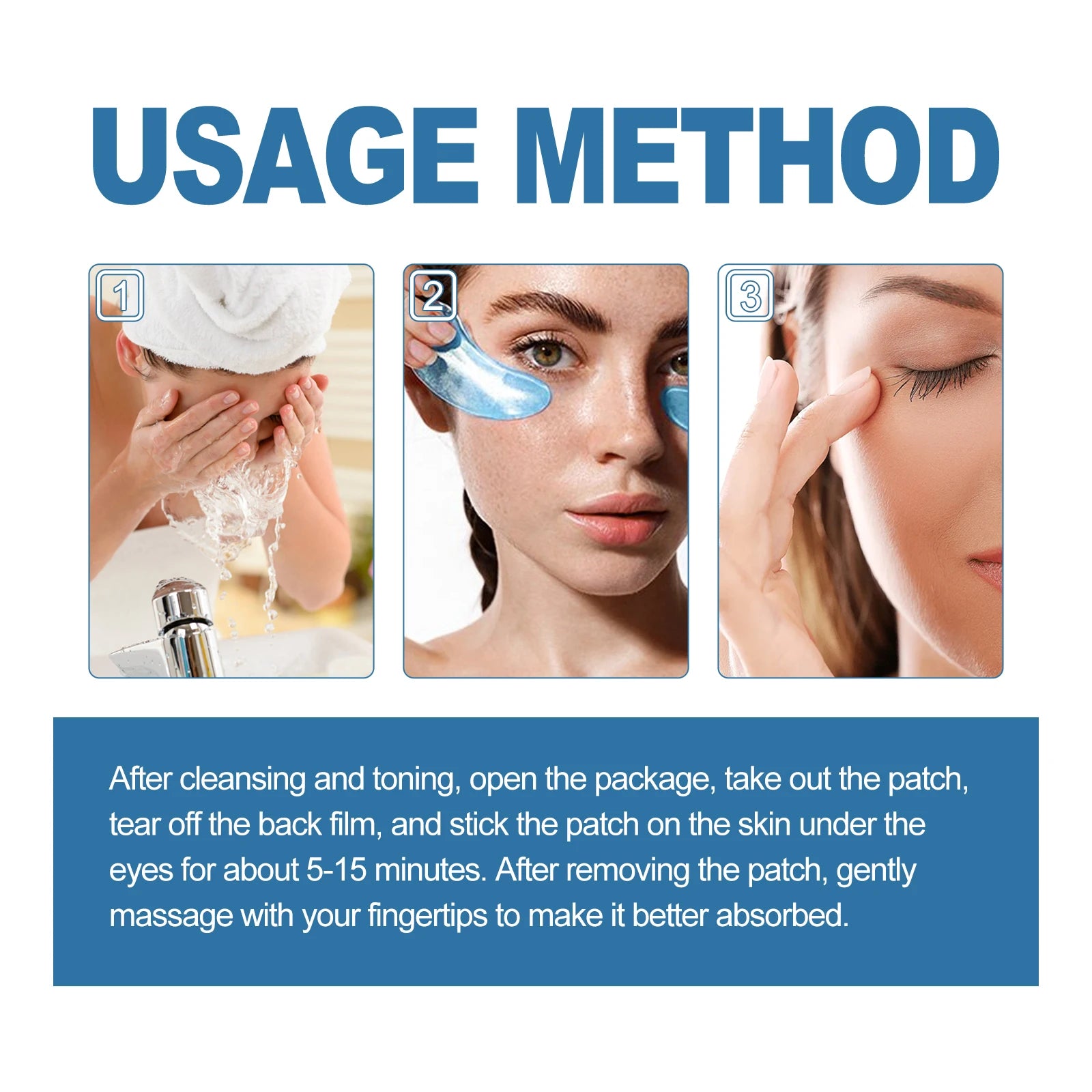 Collagen Eye Mask Relieves Puffiness, Lightening, Replenishing, Fades Wrinkles, Tightening