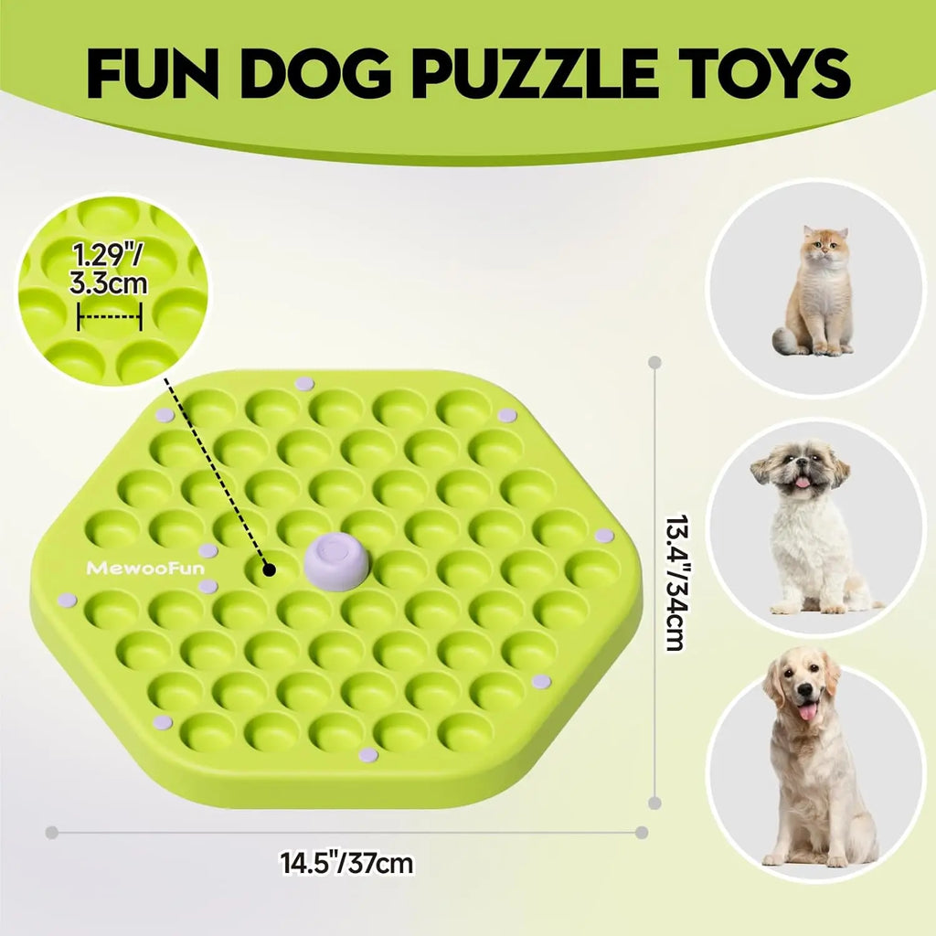 MEWOOFUN Level 4 Dog Puzzle Toy Enrichment for Dogs, IQ Training, Slow Feeder, Interactive