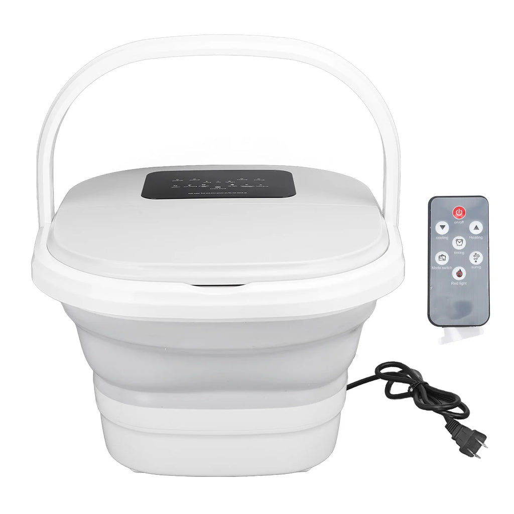 Foot Soak Tub Smart Foldable 420W 8L Large Capacity Heating Foot Massager with 8 Set Rollers