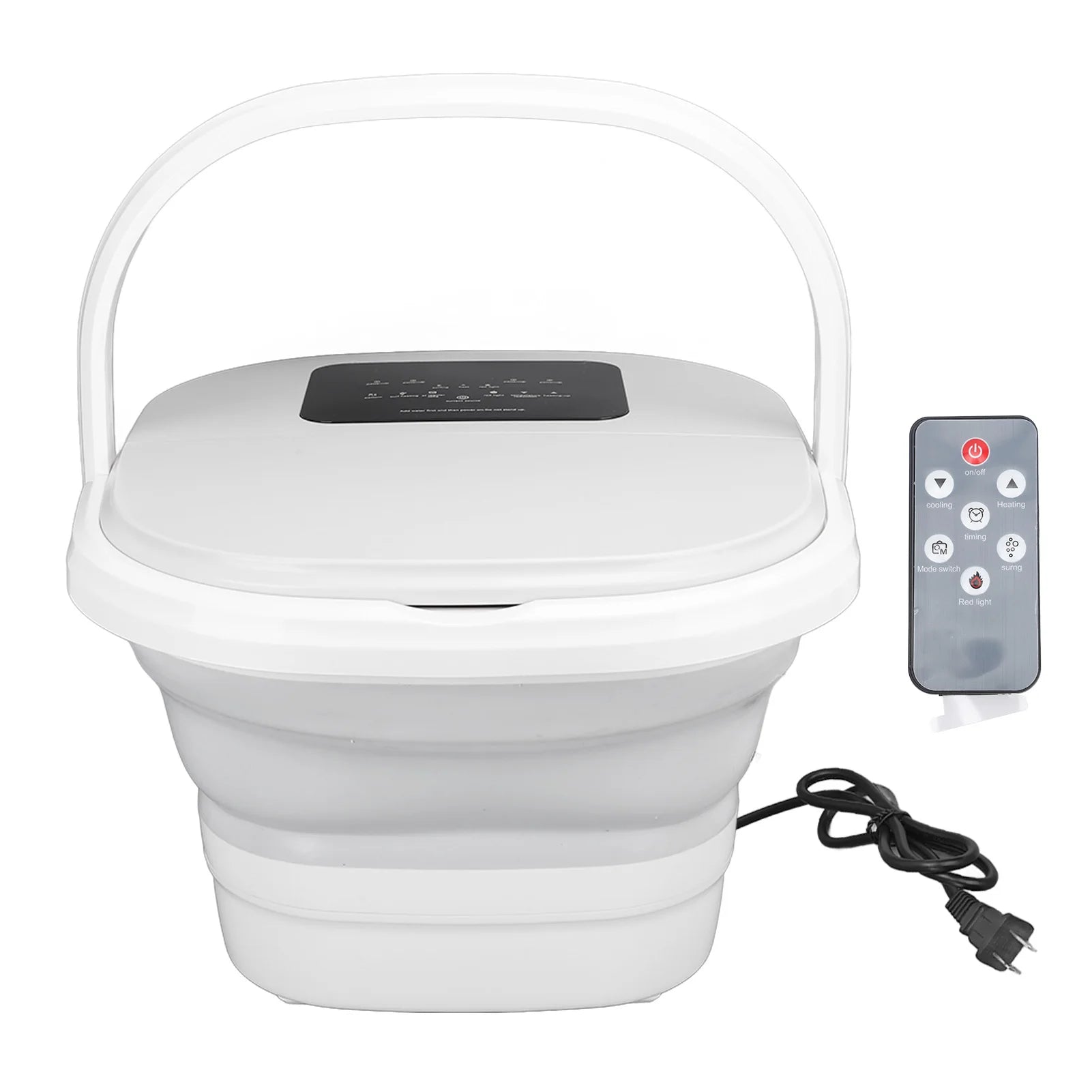 Foot Soak Tub Smart Foldable 420W 8L Large Capacity Heating Foot Massager with 8 Set Rollers