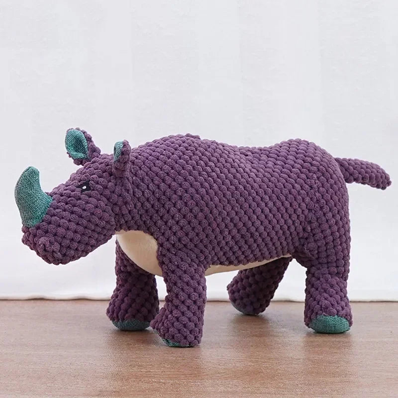 Squeaky Pet Toys for Medium, Large Dogs Plush Chew Toys in Animal Shape