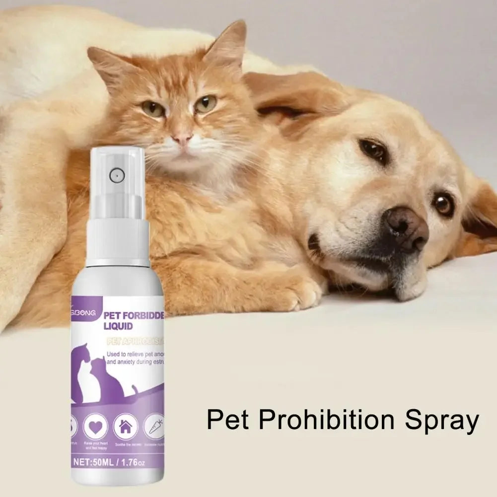 Great Pet Prohibition Spray Prevent Howling, Improve Appetite, Cat Calming Pheromone Travel Spray