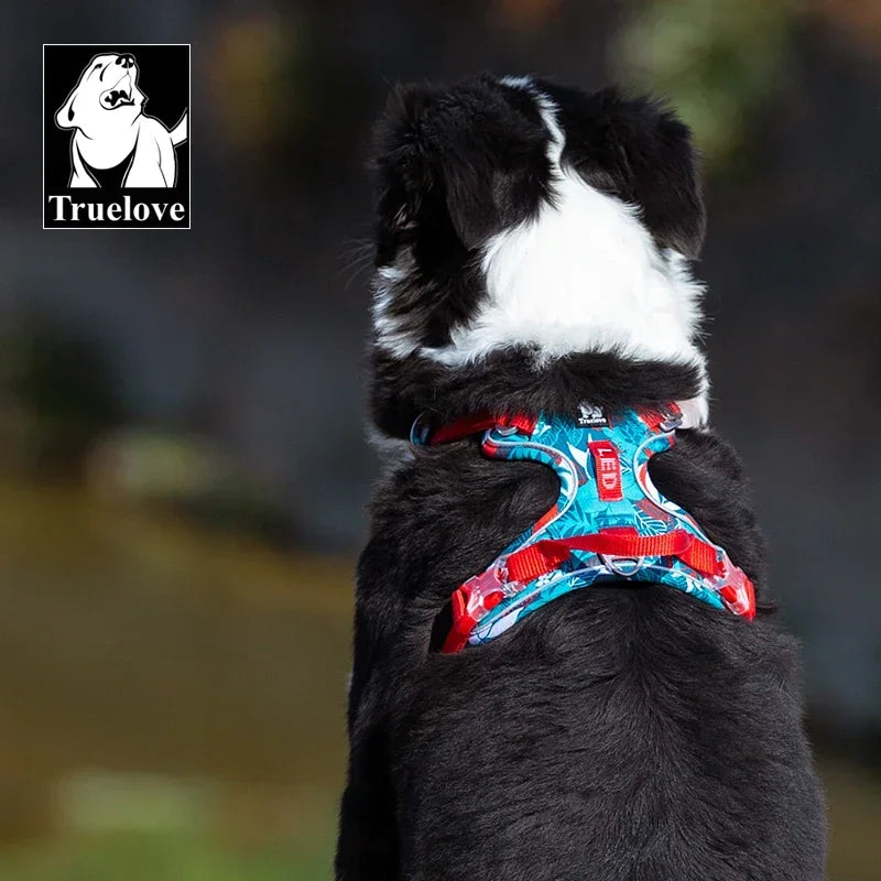 Truelove Pet Dog Harness Camouflage Reflective Nylon Easy to Adjust