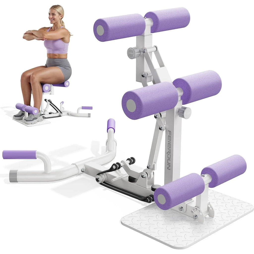 FEIERDUN Adjustable Deep Squat Machine-7 Level Resistance Glute & Leg Trainer for Home