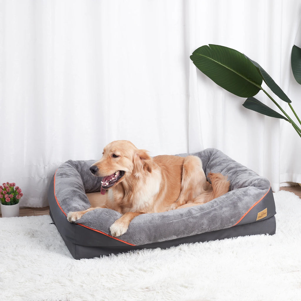 Large Dog Bed Soft Comfortable Anti Allergy Warm Fleece, Removable Washable Cover, Waterproof
