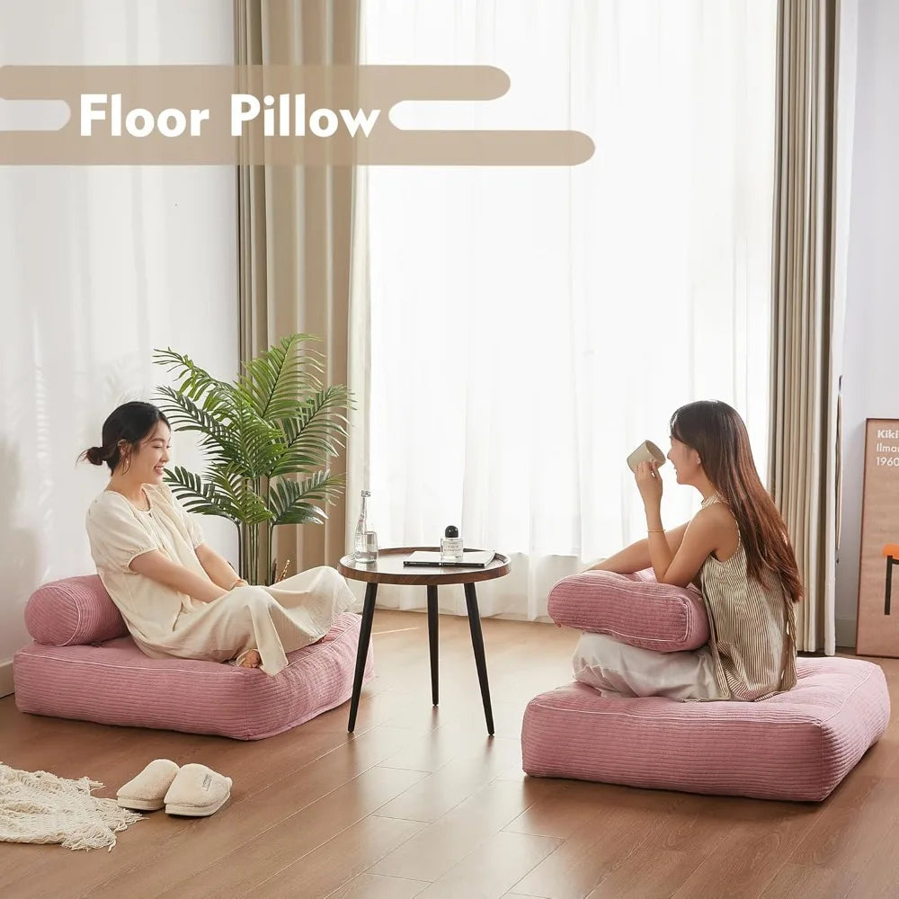 35.4x33.5 Inch Floor Pillow, Large Cushion with Removable Washable Cover - Ultra Soft Plush Filling