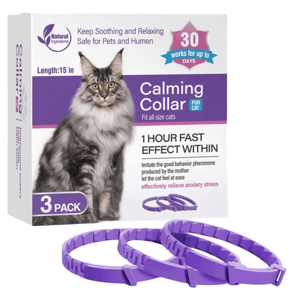 3/4 Pack Pet Calming Collar Stress and Anxiety Relief Pheromone Collar Adjustable