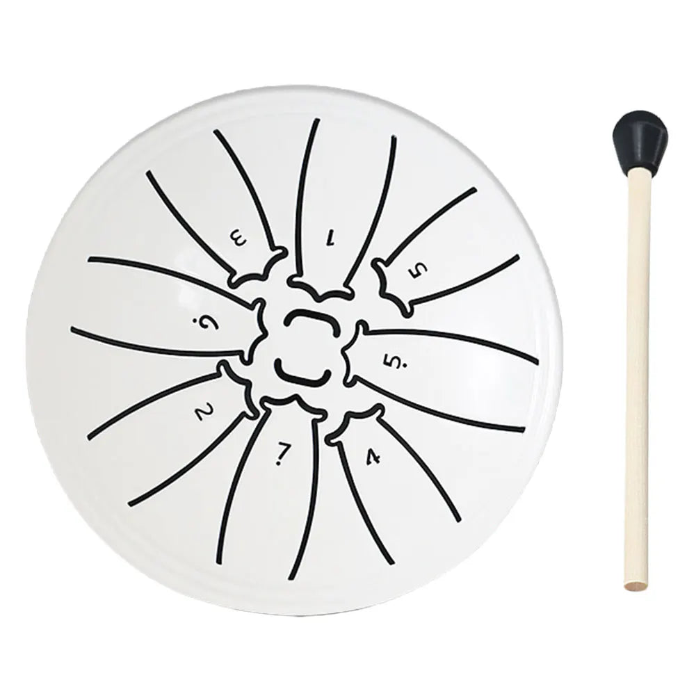 4 Inch 8 Notes Handpan Drum with Drum Mallet Percussion, Rain Drum for Yoga Meditation