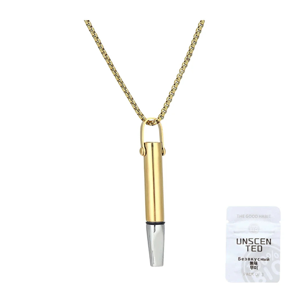 Auxiliary Yoga Meditation Necklace With Built-in Cotton Core Increases Breathing Resistance