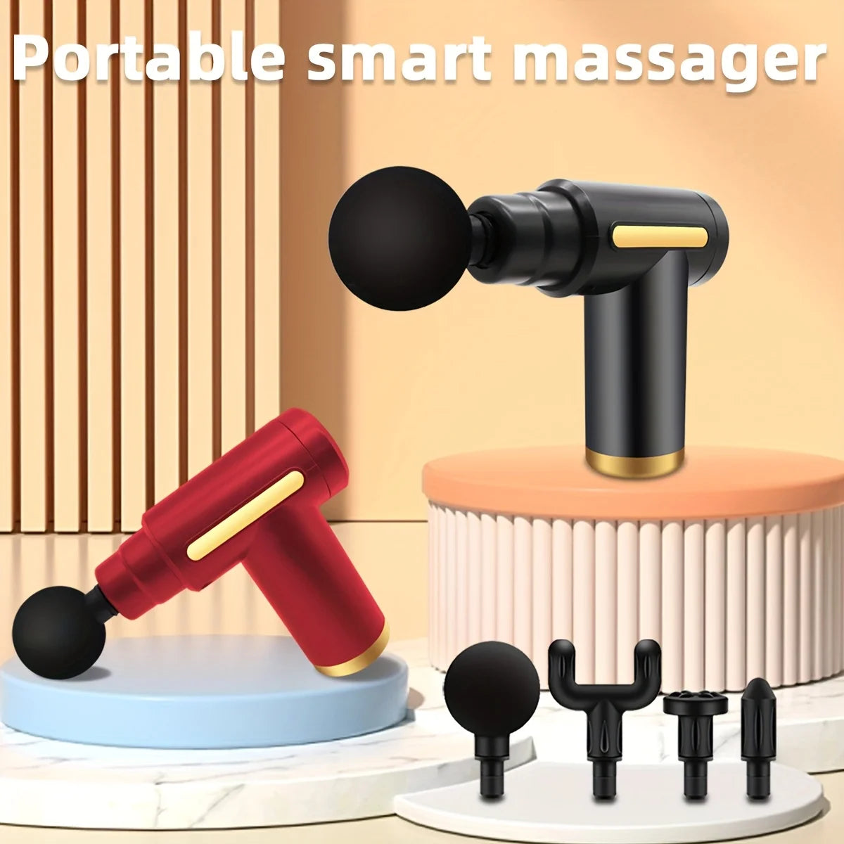 Long endurance TYPE-C electric massager with six adjustable levels, silent, multifunctional
