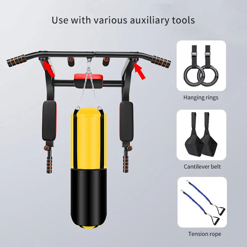 Multifunctional wall-mounted pull-up bar for Home Gym, Fitness and Strength Training