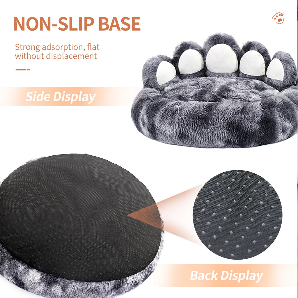Cozy Comfy Pet Dog Bed, Paw Shape, Warm Cushion for Your Furry Friend Deep Sleeping