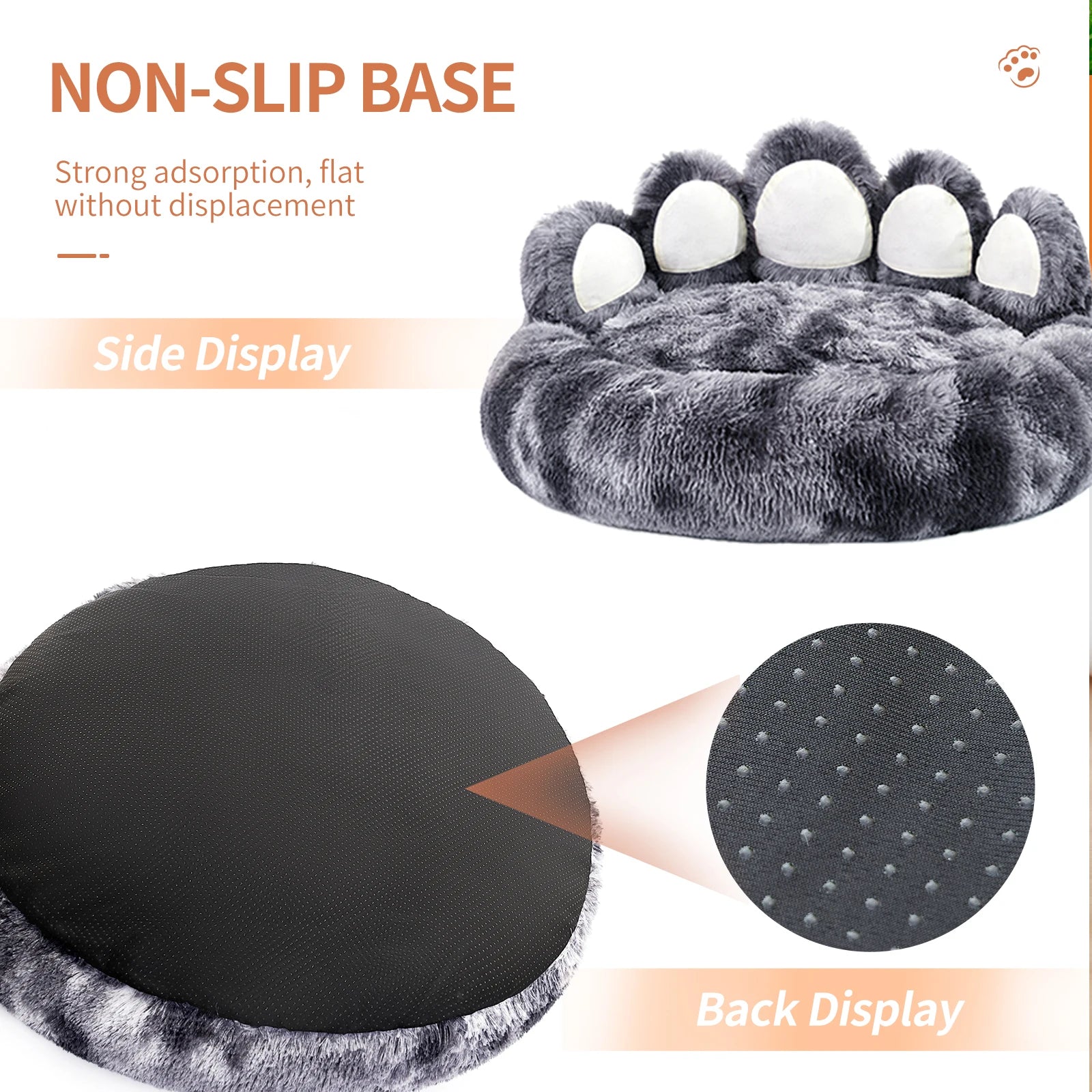 Cozy Comfy Pet Dog Bed, Paw Shape, Warm Cushion for Your Furry Friend Deep Sleeping
