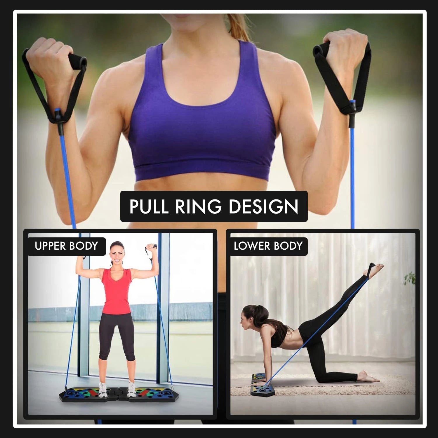 Push-up Board Set Portable/Foldable Multifunctional Fitness Equipment For Chest Abdomen Arms/Back