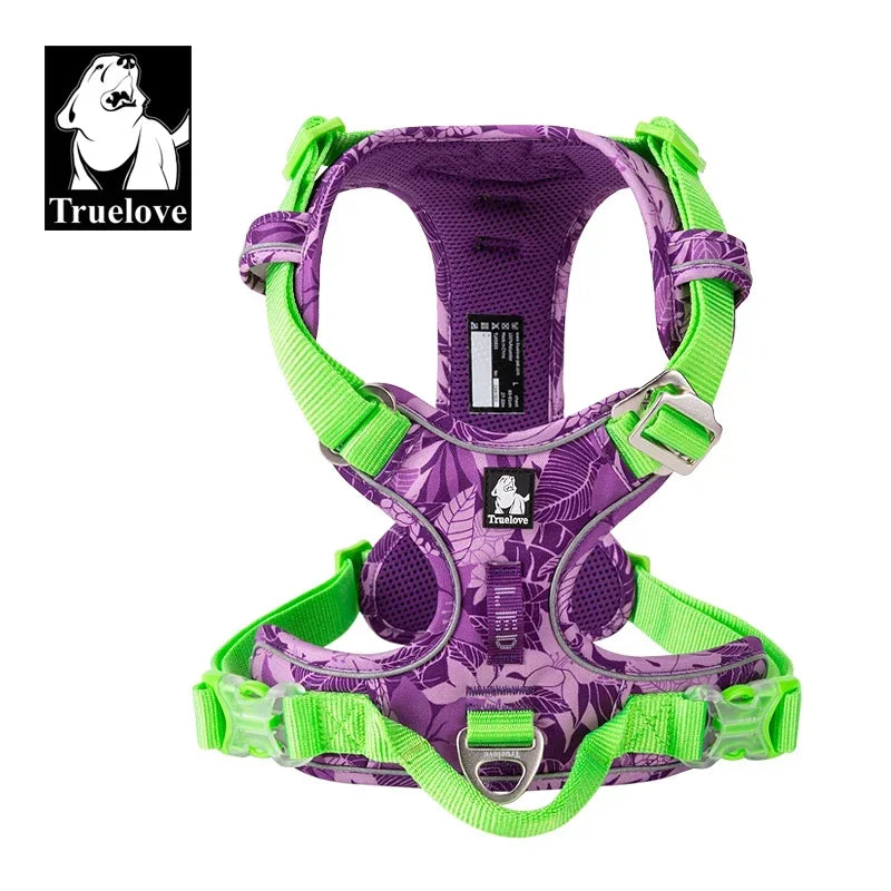 Truelove Pet Dog Harness Camouflage Reflective Nylon Easy to Adjust